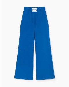 Синие брюки Wide leg с эластичной талией Gloria jeans