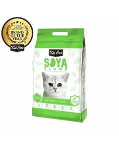 SoyaClump Soybean Litter Green Tea соевый биоразлагаемый комкующийся наполнитель с ароматом зеленого Kit cat