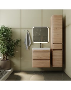 Мебель для ванной Атлантика 60 Люкс PLUS подвесная ясень перламутр Style line