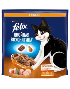 Корм для кошек Двойная вкуснятина с птицей сух 1 3кг Felix