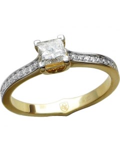 Кольцо с 21 бриллиантом из жёлтого золота Эстет