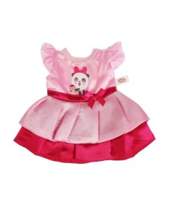 Одежда для кукол и пупсов 40 42 см Малышарики платье с принтом панда Карапуз