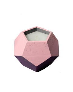 Свеча интерьерная Розовый и серый 12х8 5см Нет марки