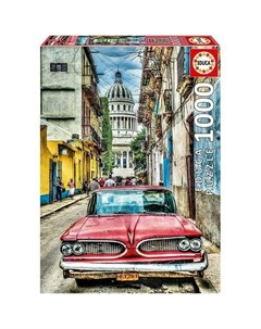 Пазл Винтажное авто в старой Гаване 1000 деталей Educa
