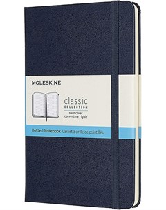 Записная книжка пунктир Classic Medium 115х180 мм 240 стр твердая обложка синяя Moleskine