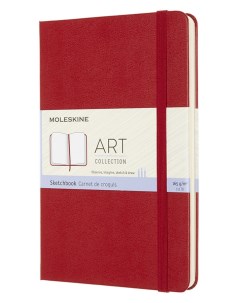 Блокнот для рисования нелинованный Art Sketchbook 11 5х18 см 88 стр обложка мягкая красный Moleskine