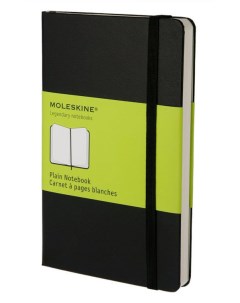 Записная книжка нелинованная Classic Pocket обложка черная Moleskine