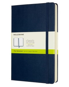 Записная книжка нелинованая Classic Expended Large 13х21 cм 400 стр обл синий сапфир Moleskine