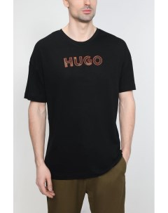 Футболка из вискозы с логотипом бренда Hugo