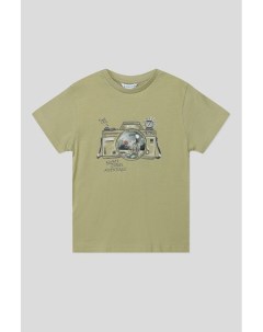 Хлопковая футболка с принтом Mayoral