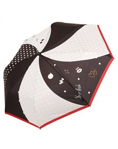 Зонт женский UFW0001 4 черный белый Fabretti