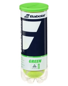 Мяч теннисный детский Green арт 501066 уп 3 шт войлок шерсть нат резина Babolat