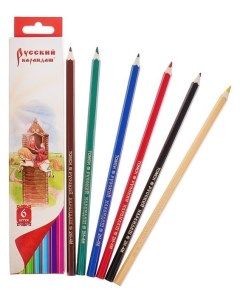 Карандаши 6 цветов Сказки Русский карандаш