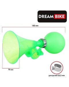 Клаксон пластик в индивидуальной упаковке цвет зелёный 5415729 Dream bike