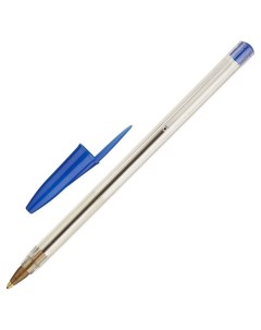 Ручка шариковая эконом цвет чернил синий 1 мм прозрачный корпус Nnb