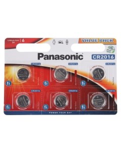 Батарейка Power Cells Cr2016 B6 6 шт на блистере Panasonic