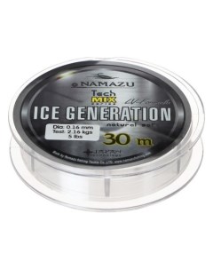 Леска Ice Generation L 30 м D 0 16 мм Test 2 16 кг прозрачная Namazu