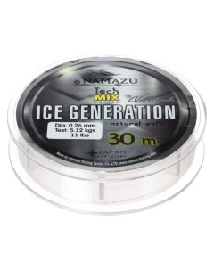 Леска Ice Generation L 30 м D 0 26 мм Test 5 12 кг прозрачная Namazu
