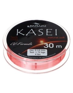 Леска Kasei L 30 м D 0 14 мм Test 1 72 кг красный Namazu