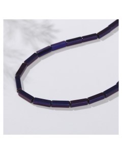 Бусины на нити Гематит палочки 12 3мм цвет фиолетовый 42см Nnb