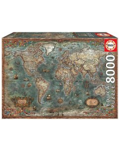 Пазл Историческая карта мира 8000 деталей Educa