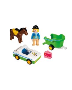 Игровой набор Машина с трейлером для лошади Playmobil