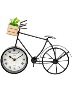 Часы Велосипед с суккулентом Вещицы