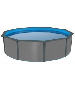 Морозоустойчивый бассейн Anthracite круглый 550x130 см комплект оборудования Premium Poolmagic