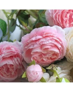 Цветы искусственные Роза 61см цвет розовый Flodecor