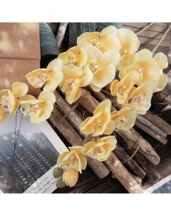 Цветы искусственные Орхидея 96см цвет желтый Flodecor