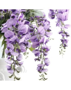 Цветы искусственные Глициния 100см цвет фиолетовый Flodecor