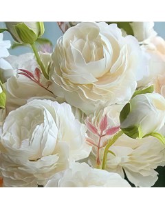 Цветы искусственные Роза 61см цвет кремовый Flodecor