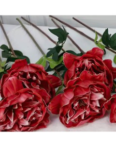 Цветы искусственные Пион 76см красный Flodecor