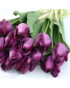 Цветы искусственные Тюльпан 35см фиолетовый Flodecor