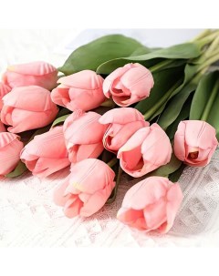 Цветы искусственные Тюльпан 35см розовый Flodecor