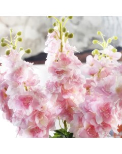 Цветы искусственные Дельфиниум Аякса 72см розовый Flodecor