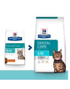 Сухой корм Prescription Diet t d Feline Dental Health диета для кошек 1 5 кг Hill`s