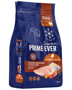 Сухой корм для собак маленьких пород Superior Adult Mini Индейка с рисом до 15 кг 0 9 кг Prime ever