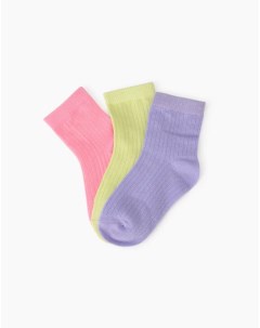 Разноцветные носки для девочки 3 пары Gloria jeans