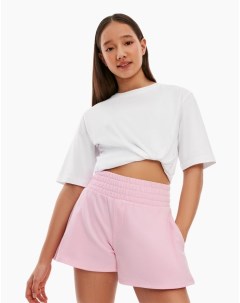 Розовые шорты на резинке для девочки Gloria jeans