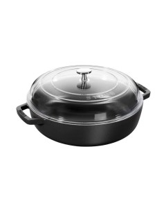 Сотейник со стеклянной крышкой 3 7 л чёрный Staub