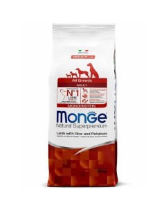 Dog Speciality Line Monoprotein полнорационный сухой корм для собак с ягненком рисом и картофелем Monge