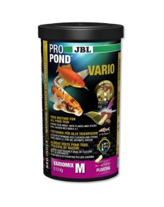 ProPond Vario M Основной корм в форме плавающих палочек и хлопьев для прудовых рыб среднего размера  Jbl