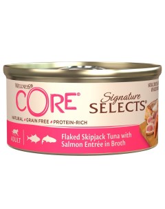 Корм для кошек Signature Selects рубленный тунец с лососем в бульоне конс 79г Core
