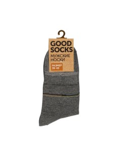 Мужские однотонные носки Цветные полоски Темно серый р 39 43 Good socks