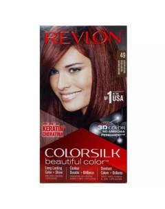 Набор для окрашивания волос в домашних условиях крем активатор краситель бальзам 49 Ярко коричневый Revlon professional