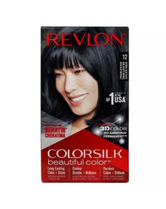 Набор для окрашивания волос в домашних условиях крем активатор краситель бальзам 12 Иссиня черный Revlon professional
