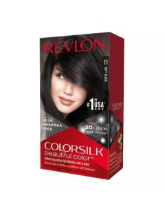 Набор для окрашивания волос в домашних условиях крем активатор краситель бальзам 11 Мягкий черный Revlon professional
