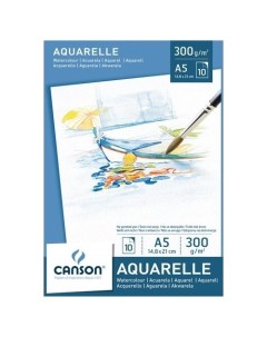 Альбом склейка для акварели Aqurelle 14 8х21 см 10 л 300 г Canson