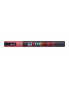 Маркер POSCA PC 3ML 0 9 1 3 мм наконечник пулевидный цвет красный с блёстками Uni